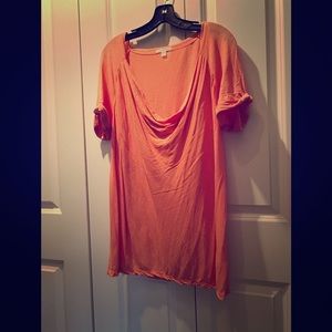 James Perse Cowl Neck top.  Pale coral/peach